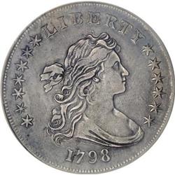 1798 $1 Large Eagle--Improperly Cleaned--NCS. XF