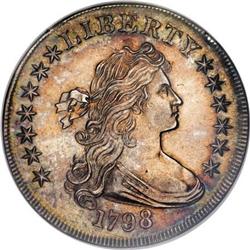 1798 $1 Large Eagle AU58 NGC