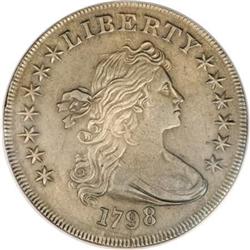 1798 $1 Large Eagle, Pointed 9--Improperly