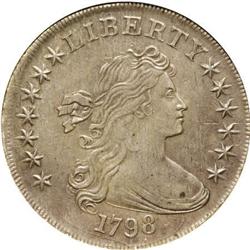 1798 $1 Large Eagle AU50 ANACS