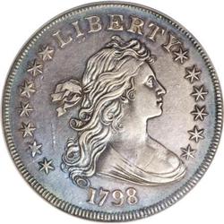 1798 $1 Large Eagle--Improperly Cleaned--NCS. AU