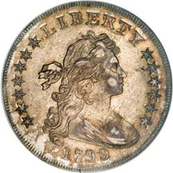 1799/8 $1 15 Stars Reverse AU58 NGC