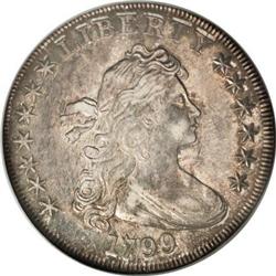1799 $1 7x6 Stars AU58 NGC