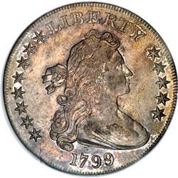 1799 $1 8x5 Stars AU58 NGC