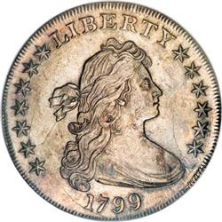 1799 $1 7x6 Stars AU58 NGC