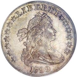 1799 $1 7x6 Stars AU58 NGC