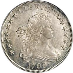 1799 $1 7x6 Stars AU58 PCGS