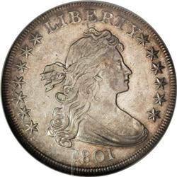 1801 $1 AU55 NGC