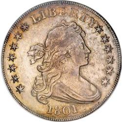1801 $1 AU58 NGC