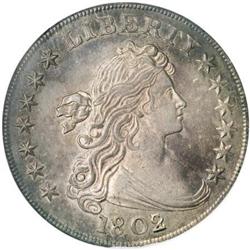 1802/1 $1 Wide Date MS62 NGC