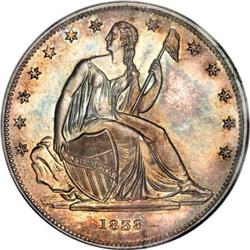 1838 P$1 Name Omitted, Judd-84 Restrike,