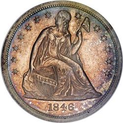 1846-O $1 MS61 NGC