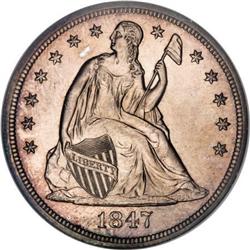 1847 $1 MS64 NGC