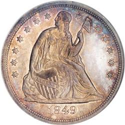1849 $1 MS63 NGC