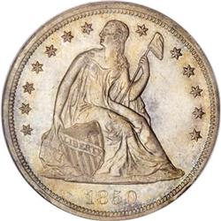 1850 $1 MS61 NGC