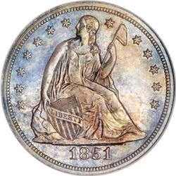 1851 $1 MS63 NGC