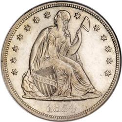 1854 $1 MS62 NGC