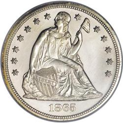 1865 $1 MS64 NGC