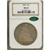 Image 3 : 1867 $1 MS63 NGC CAC