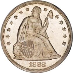 1868 $1 MS63 NGC