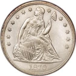1870 $1 MS64 NGC