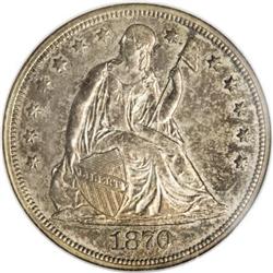 1870-CC $1 MS60 NGC