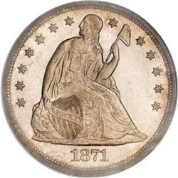 1871 $1 MS63 NGC