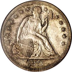 1871-CC $1 AU58 NGC