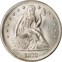 1872 $1 MS64 NGC CAC