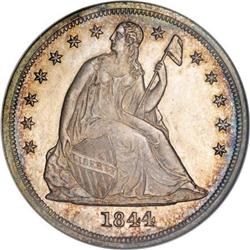 1844 $1 PR64 PCGS. CAC