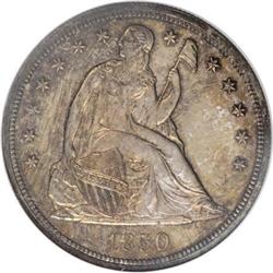 1850 $1 PR64 NGC