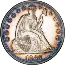 1855 $1 PR63 Cameo NGC