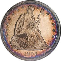1859 $1 PR63 Cameo NGC