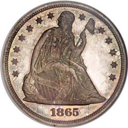 1865 $1 PR65 NGC