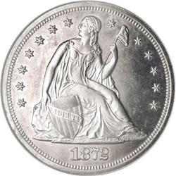 1872 $1 PR63 Cameo NGC CAC