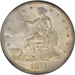 1874-CC T$1 MS64 NGC