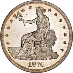 1876 T$1 MS64 NGC