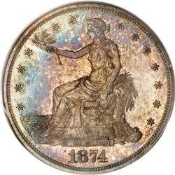 1874 T$1 PR63 PCGS