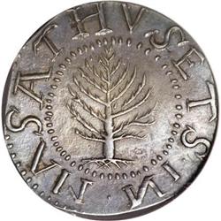 1652 SHILNG Pine Tree Shilling, Large Planchet