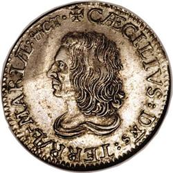 (1659) SHILNG Lord Baltimore Shilling AU58 NGC