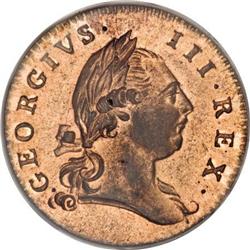 1773 1/2P Virginia Halfpenny, Period MS65 Red