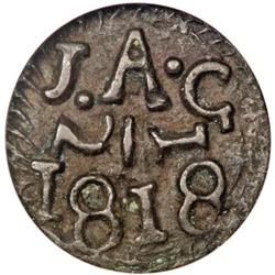 1818 1/2RL New Spain (Texas) Jola Half Real,