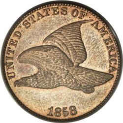 1858 1C Large Letters PR65 PCGS