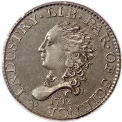 1792 H10C Half Disme, Judd-7, Pollock-7, R.4,