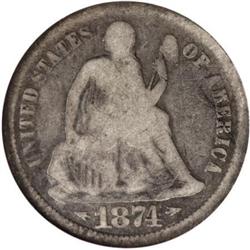 1874-CC 10C Arrows Good 4 NGC