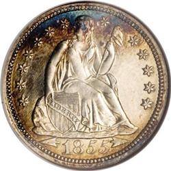 1855 10C Arrows PR67 Cameo NGC
