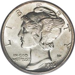 1916-D 10C MS62 Full Bands PCGS