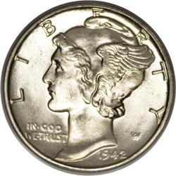 1942/1-D 10C MS65 Full Bands PCGS