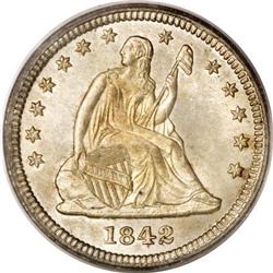 1842-O 25C Large Date MS64 PCGS