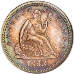 1853 25C No Arrows MS66 NGC